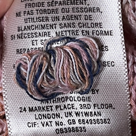 Anthropologie Moth | Multicolored Zola Striped Lightweight Knit Poncho, M/L - Picture 7 of 8